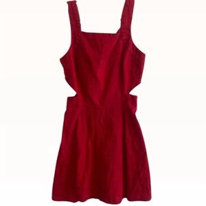 Ecote Cut-Out Mini Dress — Size 0, Red